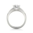 thumbnail image 2 of Spot Jewelry 14K White Gold Plated Ring - 1.7 Ct Moissanite Solitaire with Accents Bezel Set Ring for Her - Round Cut Engagement Ring - Trendy Jewelry Gift for Her - Daily Wear Diamond Ring, 2 of 3