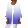 thumbnail image 1 of AherBiu Womens Cardigan Lightweight 3/4 Sleeve Linen Open Front Cardigans Fall Casual Cover up Shrugs, 1 of 5