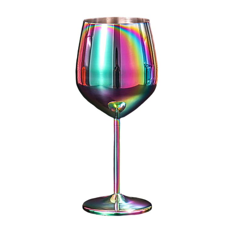 DEAYOU 2 Pack Stainless Steel Wine Glasses, 17 Oz Unbreakable Stemmed Wine  Glass, Gold Steel Shatterproof Wine Goblet, Portable Metal Drinkware for