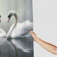 thumbnail image 3 of Fenyluxe Swans Water Heart Shape Pretty Shower Curtain Bathroom Decor 100% Polyester Fiber Washable Home Bathtubs Decoration with Hooks 60x72, 3 of 7