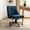Dark Blue, variant on Armless Office Chair Adjustable Upholstered Swivel Task Vanity Chair Tall Tuft, Blue