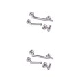 thumbnail image 3 of Billuyoard 3x Shower Robe Hook Toilet Set Holder Shelf Paper plata cepillada 2piezas, 3 of 4