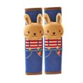 thumbnail image 1 of 2Pcs Cute Cartoon Doll Styling Car Seat Belt Cover Shoulder Strap Pad(Rabbit), 1 of 6