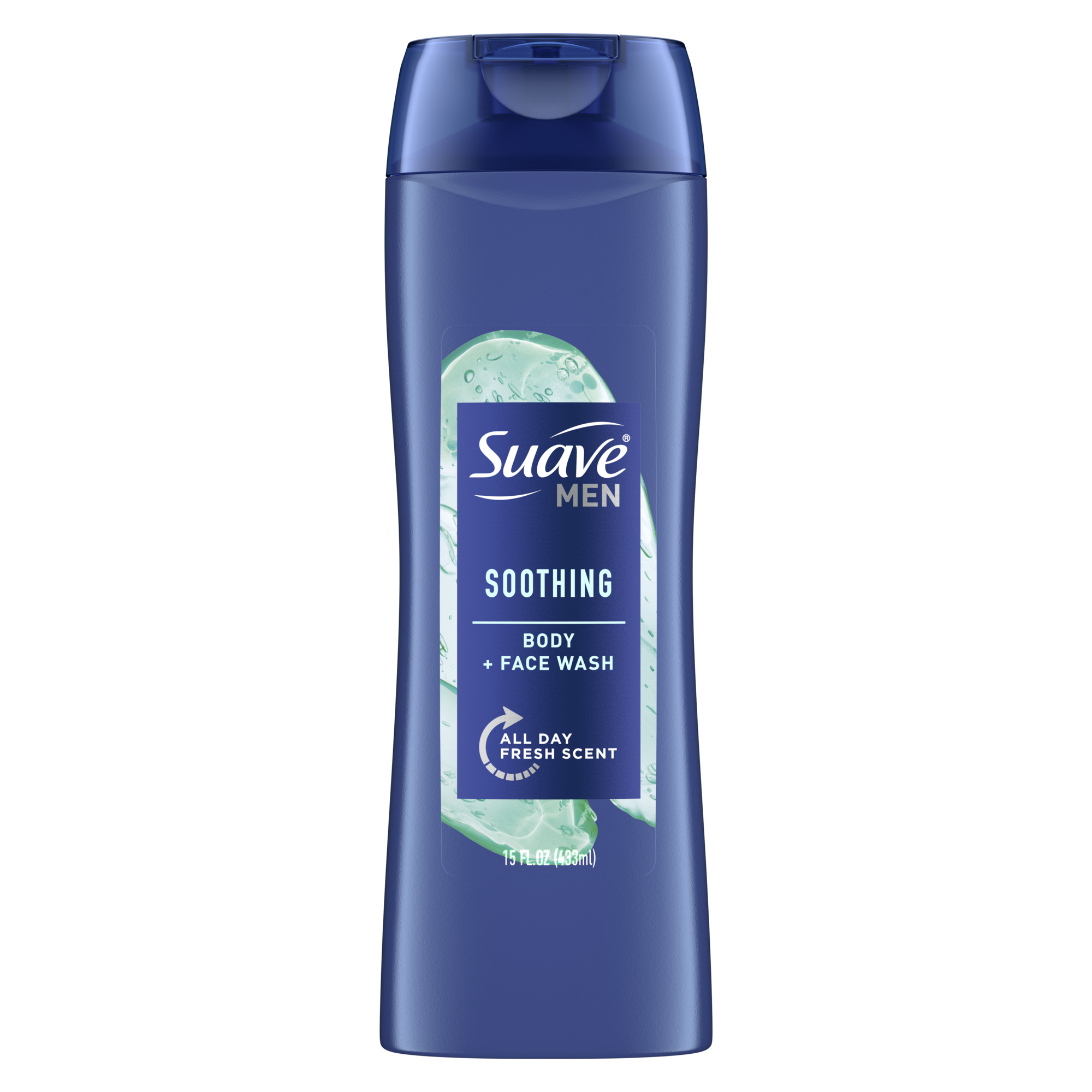 Suave Men Face & Body Wash, Body Cleanser for Moisturized Skin with