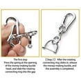 thumbnail image 4 of Horseshoe Buckle Keyring Zinc Alloy Detachable Hook For Keys Purse Chain Use, 4 of 15