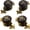 Black-backplate, variant on Retro Ceramic Cabinet Knobs, Vintage Antique Drawer Knobs with Backplate, Cabinet Pull Handles for Kitchen/Dresser/Cupboard/Wardrobe