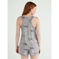 thumbnail image 2 of Joyspun Women's Print Tank Top and Shorts Pajama Set, 2-Piece, Sizes S to 3X, 2 of 6