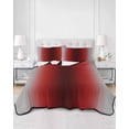 thumbnail image 3 of Quilts Queen Size, Red Black Grey Ombre Soft Comforter Bedding Set for Bed, Modern Abstract Art Gradient Lightweight Quilted Bedspread with Pillow Cover(2 Pieces) for All Season, 90x96 Inch, 3 of 6