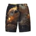 thumbnail image 4 of Lsque Mens Swim Trunks Adorable Otter Pair Hug Pattern - Bathing Suit Compression Liner - Beach Swim Shorts Swimwear - (S-3XL) - Stretch Quick Dry -Medium, 4 of 9