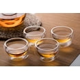 thumbnail image 5 of Juego de 4 tazas de té de vidrio de doble pared, tazas de té transparentes con aislamiento asiático de 1.7 oz, 50 ml, taza pequeña para café expreso., 5 of 5