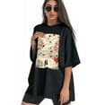 thumbnail image 3 of Plus Size Shirt for Women Black Tops for Women Short Sleeves Shirt for Women Valentine's Day T Shirt Crewneck Shirt for Women XS, 3 of 5