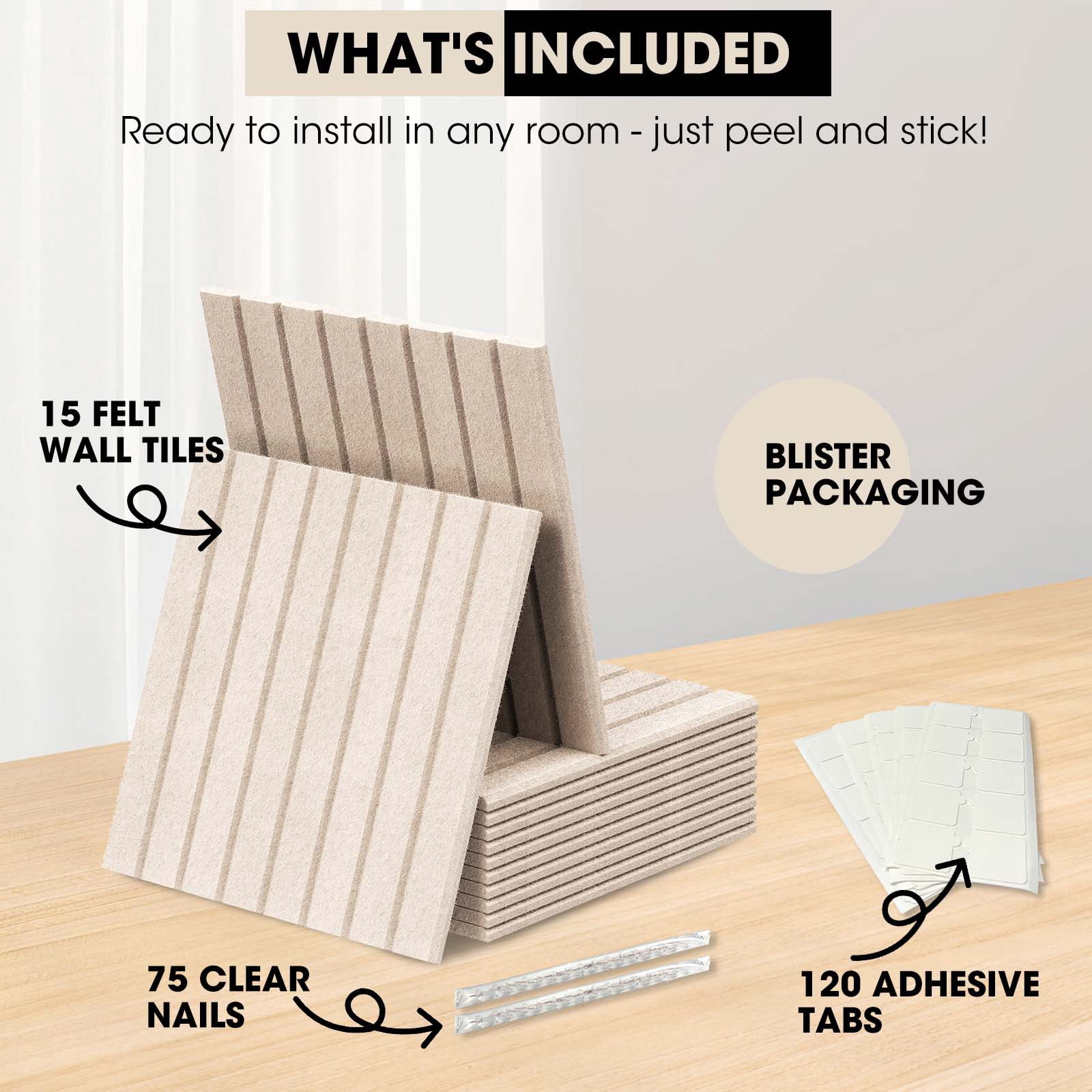 MYMULIKE  15 Pack Large Cork Board for Wall 59" x 36",Felt Bulletin Board with 75 Push Pins,Thick Cork Board for Office Kitchen Classroom, Light Camel
