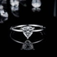 thumbnail image 4 of 1 Carat Trillion Cut Moissanite Solitaire Ring, Promise Wedding Ring, Plain Band Ring In 925 Sterling Silver, 4 of 6