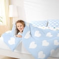 thumbnail image 4 of Homewish Boys Girls Blue Love Heart Full Size Comforter Sets 3-Piece,Dreamy Princess Bedding Comforter Set,Happy Valentine's Day Lightweight Bedding Sets,Lightweight Room Decor,Reversible, 4 of 8