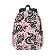 thumbnail image 1 of Lukts Black Snake Pattern 15 Inch Student Backpack, Waterproof Laptop Backpack with Adjustable Shoulder Straps, Lightweight Travel, Campus Backpack, Unisex, 1 of 6