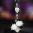 thumbnail image 7 of Bling Car Accessories for Women,Happon Cute Car Accessories, Car Mirror Decor Hanging Charms, Car Rear View Mirror Hanging Ornament, Bling Rhinestone Ball and Pink Fluff Balls Car Accessories, 7 of 7