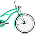 thumbnail image 2 of Wonder Wheels 20 Inch Beach Cruiser Lowrider Coaster Brake Single Speed Bicycle, Bike With Banana Seat Stainless Steel Spokes One Piece Crank Alloy Rims 36 H - Mint Green, 2 of 7