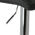 thumbnail image 6 of Elama 2 Piece Square Tufted Faux Leather Adjustable Bar Stool in Black with Chrome Base, 6 of 9