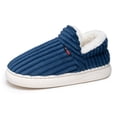 thumbnail image 6 of Corduroy Slipper Boots for Women Cozy Fuzzy Memory Foam House Shoes Soft Sole Nonslip Slip on Winter Indoor Booties Blue 5.5, 6 of 6