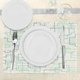 thumbnail image 3 of Ambesonne Geometric Place Mats Set of 4, Future Town Design, Standard Size, Mint Green Royal Blue, 3 of 6
