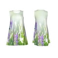 thumbnail image 7 of Yiaed Purple Butterfly On Wild Print Women's Sleeveless Dress, Loose Fit Summer Dress, Casual Sleeveless Dress for Women, 7 of 7