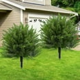 thumbnail image 6 of 23.6 Artificial Cypr Topiary Outdoor Plants with Spike 2 Pack Faux Cedar Bushes UV Resistant Fake Shrubs for Front Porch Decor Cedar Topiary Ball Trees, 6 of 8
