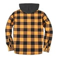 thumbnail image 4 of eileial Flannel Shirts for Men Big and Tall Plaid Outerwear Fall Button Down Shirt Jacket Classic Fit Long Sleeve Casual Jacket,Yellow L, 4 of 6