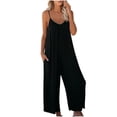 thumbnail image 6 of SDNall Jumpsuits for Women with Pocket Strap Jumpsuit Summer New Style Solid Color Pocket Casual Jumpsuit Female Rompers for Women (Black, Sizes S-XXL), 6 of 9
