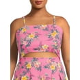 thumbnail image 4 of Madden NYC Juniors' Plus Size Printed Cutout Romper, 4 of 5