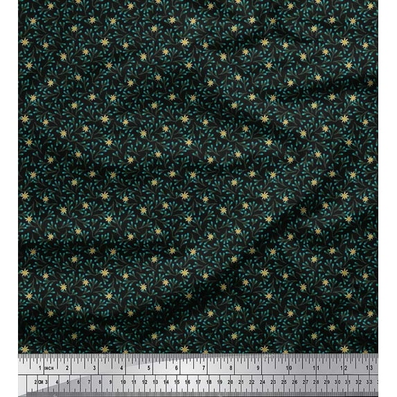 Soimoi Cotton Jersey Fabric Flower Artistic Printed Craft Fabric by The Yard 58 Inch Wide