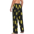 thumbnail image 5 of Sunflower on Black Background Men's Pajama Pants Lightweight Sleepwear Bottom Lounge Pants, 5 of 6
