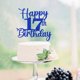 thumbnail image 4 of Cake topper Kaoenla Feliz 17.º cumpleaños azul con brillo, 4 of 8