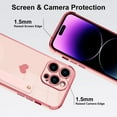 thumbnail image 3 of Designed for iPhone 14 Pro Max Case Pink Love Hearts Design for Women Girl Men, Luxury Plating with Strap Stand Full Camera Lens Protection Bumper for iPhone 14 Pro Max 6.7", 3 of 12