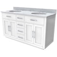 thumbnail image 4 of Dreamline VFDX602234RWMWH Dexterity 60" Free Standing Double Basin Vanity Set - White, 4 of 7