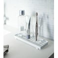 thumbnail image 2 of Yamazaki Home  Slotted Bathroom Tray, Steel - L 3.54 x W 9.45 x H  0.59 inches White, 2 of 6