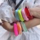 thumbnail image 5 of Brazalete grueso acrílico cuadrado Irregular grande exagerado para mujer, pulseras anchas de resina de Color caramelo de verano, regalos de joyería para parejas, 5 of 5