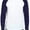 Navy/White, variant on DailyWear Mens Casual Long Sleeve Plain Baseball Cotton T Shirts BUR/C.GR, Large