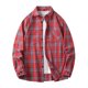 thumbnail image 1 of Blusa y camisa de manga larga con cuello vuelto para hombre, estilo casual, a la moda, con bolsillos, botones y solapa, de poliéster., 1 of 3