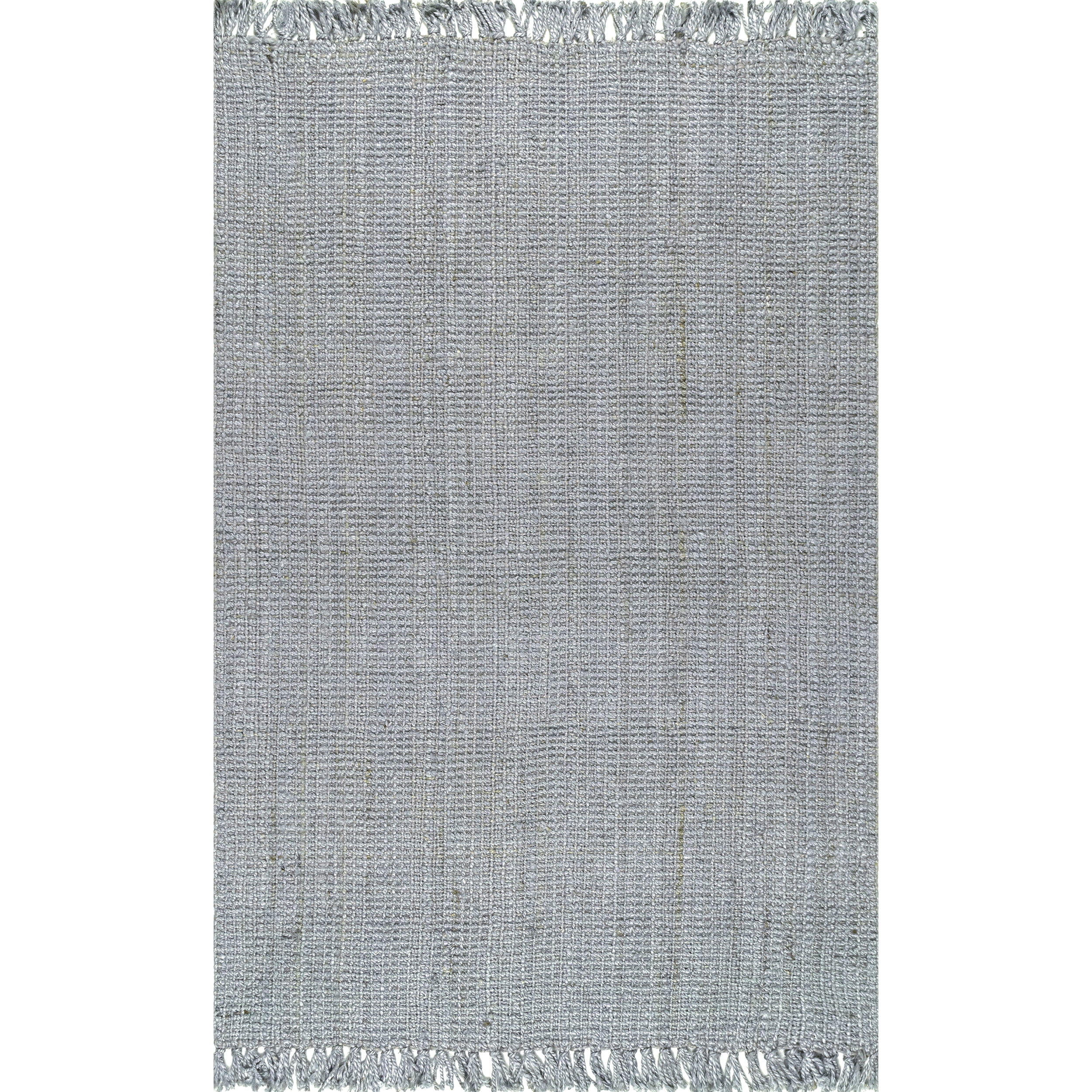 nuLOOM Daniela Chunky Jute Grey 4' x 6' Farmhouse Area Rug