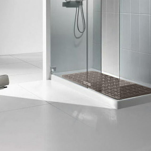 Fiudx Alfombrilla de Baño Antideslizante, Impermeable y de Secado Rápido, Puntos de Masaje Cómodos, Ventosas Resistentes, Múltiples Orificios de Drenaje Rápido, Material Ecológico, Alfombra de Ducha