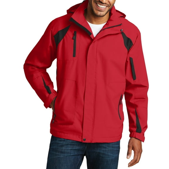 JustBlanks Mens All Season Water Resistant Full Zip Jacket with Fleece Lining Detachable Hood Adjustable Cuffs Multiple Pockets