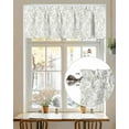 thumbnail image 7 of Sage Green Flowers Valances for Windows Branches Plants Valance Rod Pocket Light Filtering Short Window Treatments Curtains for Kitchen Bathroom Living Room Bedroom, 1 Panel, 60 x 18 Inch, 7 of 7