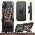 thumbnail image 5 of Cass Creations Case Compatible for Motorola Moto G Stylus 4G LTE (2022), Holster Belt Clip Case Combo with Kickstand Shockproof Phone Cover - Whitetail Deer, 5 of 5