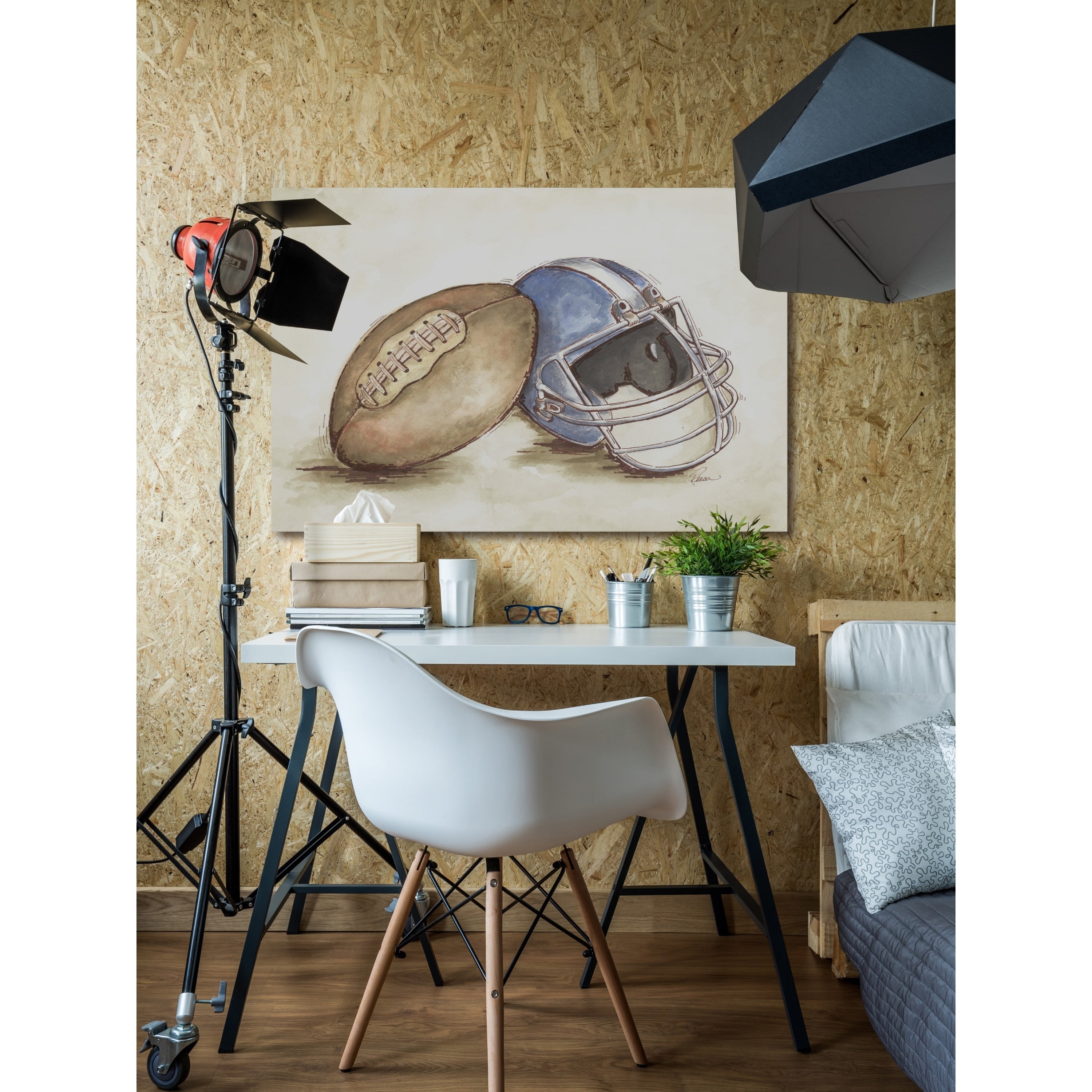 "Football Gear" by Reesa Qualia Painting Print on Wrapped Canvas