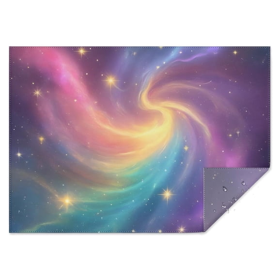 Colorful Tie Dye Nebula Pattern Rectangle Tablecloth 60"x84",Waterproof Polyester Rectangle Table Cloth, Wipeable Spillproof Polyester Tablecloth for Dining, Camping, Indoor and Outdoor
