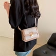 thumbnail image 4 of Adecuado para viajes diarios y citas bolso de PU bolso de mensajero simple de moda, 4 of 5