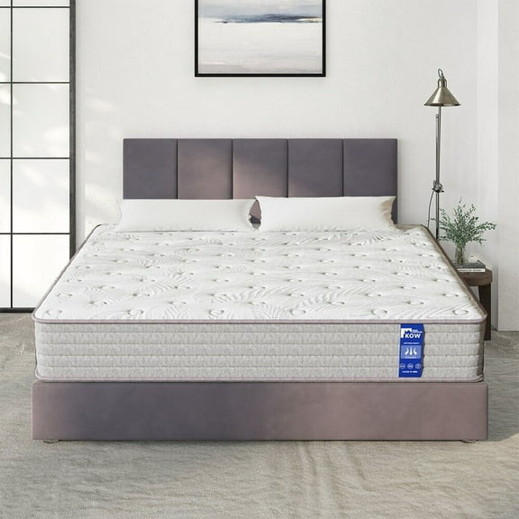 KOW® 12 inch Twin XL Size Mattress, Gel Memory Foam Hybrid Mattress in a Box, Medium Adult