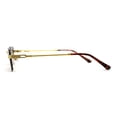 thumbnail image 4 of Art Nouveau Luxury 90s Rimless OG Narrow Rectangle Sunglasses Gold Gradient Brown, 4 of 4
