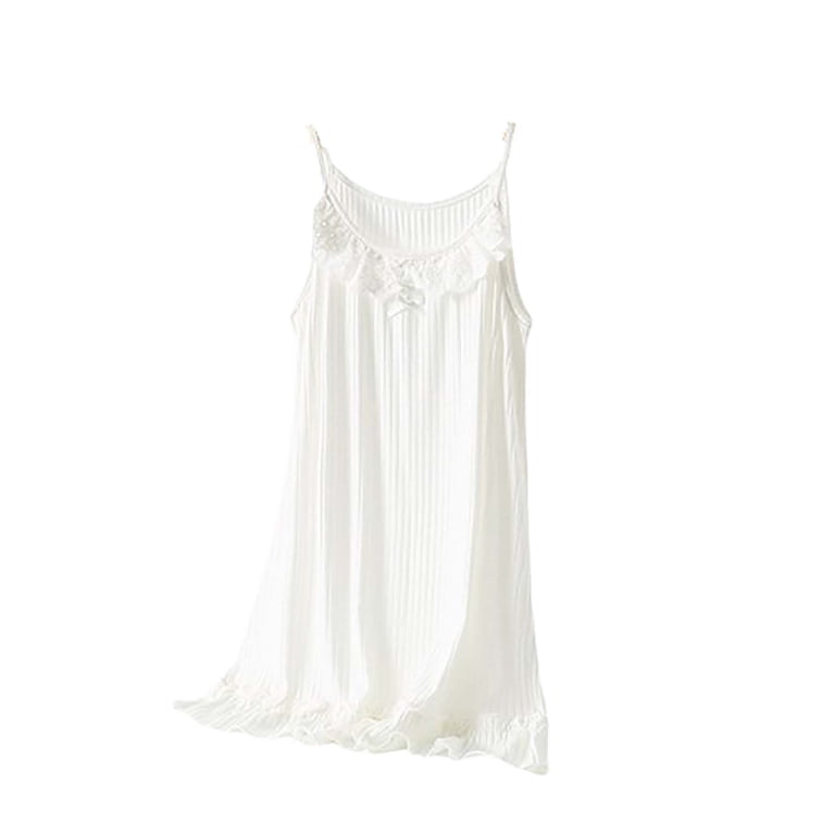 white cotton house dress Sakmal Sleep for Women Dress Sleeveless Nightgowns for Women Corset dress Royal Blue Mother of Size:58 Delicate embroidery detail adds Work wear sewing pattern