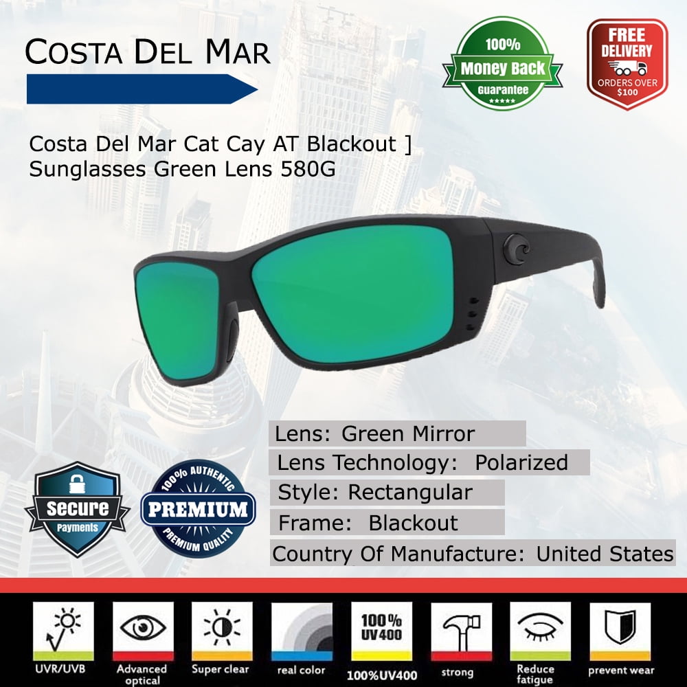 Costa Del Mar Costa Del Mar Cat Cay AT Blackout Sunglasses Walmart